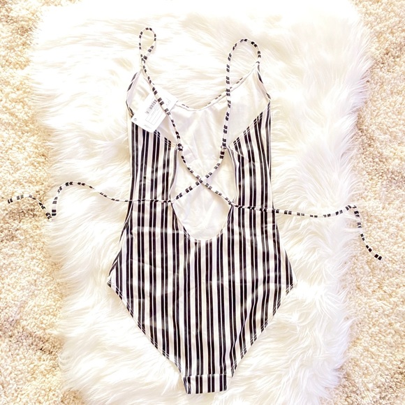 ASOS Stripe One Piece Swimsuit - Picture 7 of 11